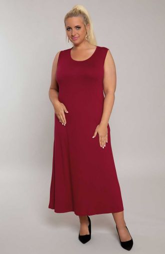 Sukienka maxi w kolorze wiśniowym