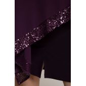 Asümmeetriline pluuvärvi kleit paelustega