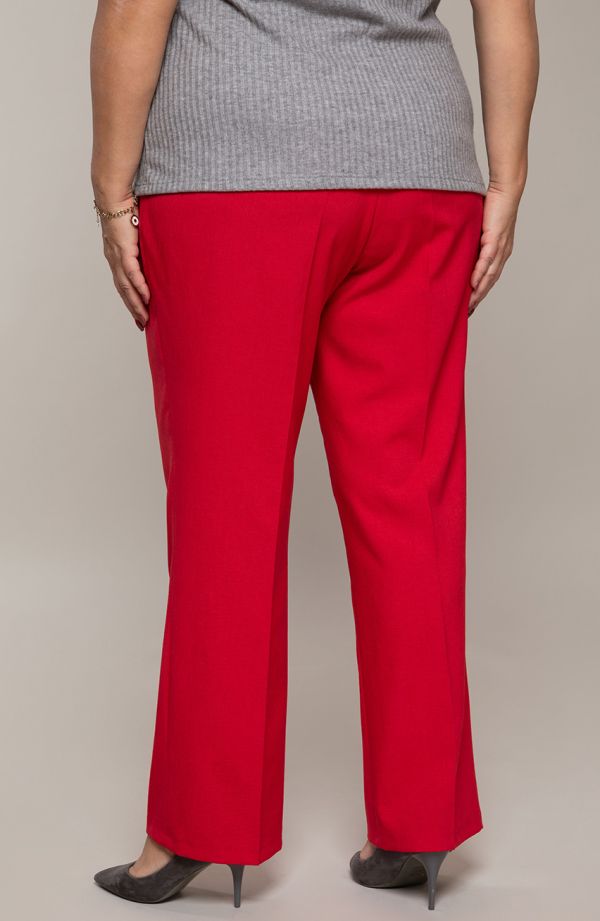 Linased sirge vöökohaga püksid punased