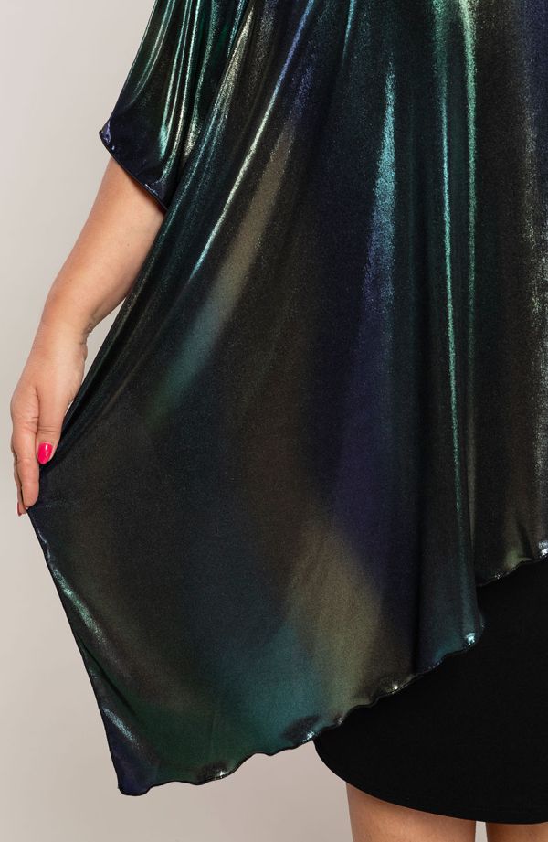 Asümmeetriline glitter-kameeleon kleit