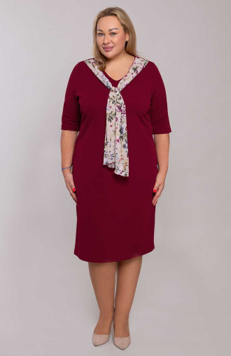 Burgundia kleit lipsuga