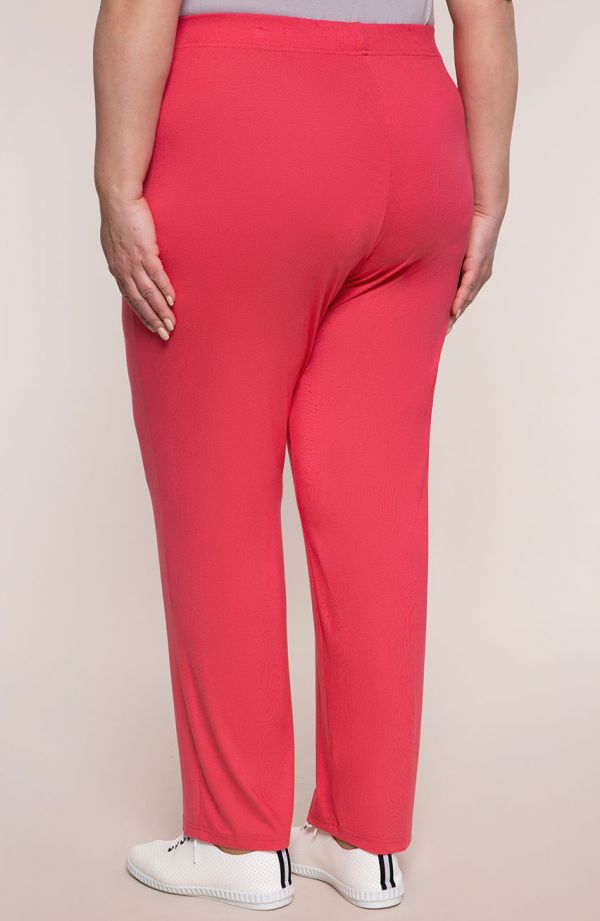 Naiste kerged pluss suuruste püksid roosa värvi