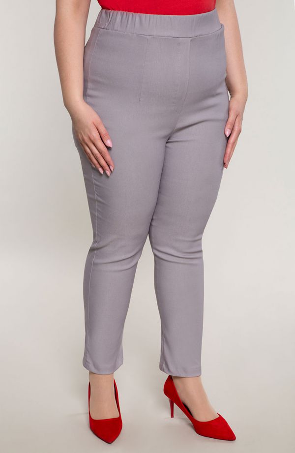 Helehallid pluss suurused püksid pehmed ja eriti kõrge vöökohaga püksid