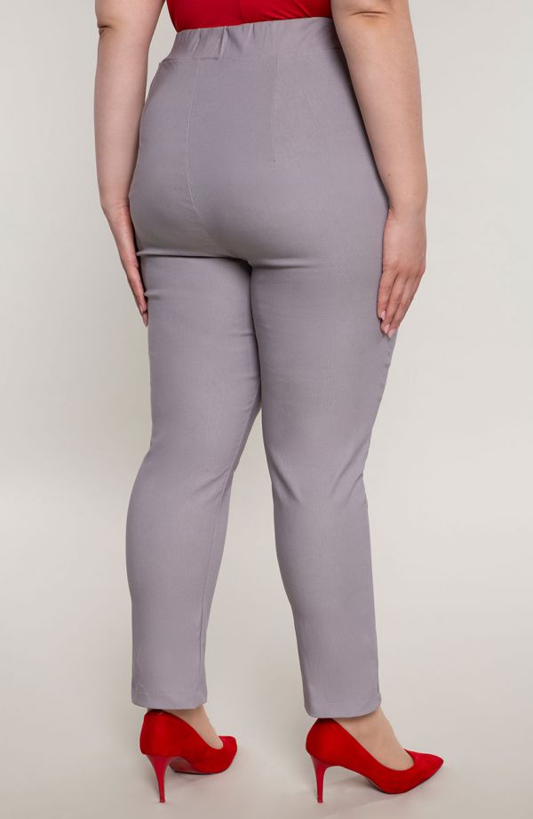 Helehallid pluss suurused püksid pehmed ja eriti kõrge vöökohaga püksid
